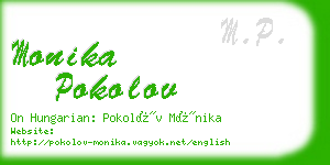 monika pokolov business card